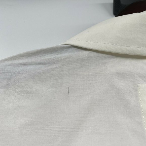 Raiment Men's Police Button Up Shirt Long Sleeve White sz S Cotton Pockets NWT - Picture 9 of 9